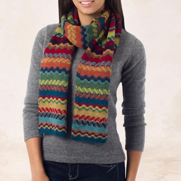 Alternate image for Womens Alpaca Wool Scarf Fresh Winter