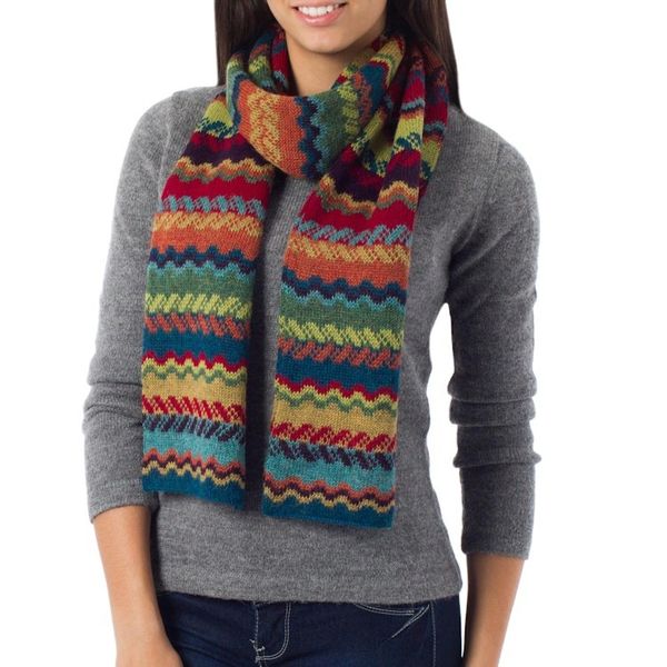 Alternate image for Womens Alpaca Wool Scarf Fresh Winter