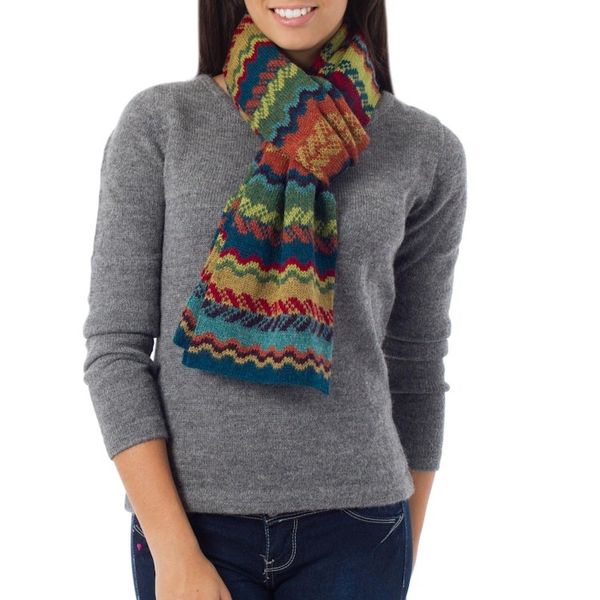 Alternate image for Womens Alpaca Wool Scarf Fresh Winter