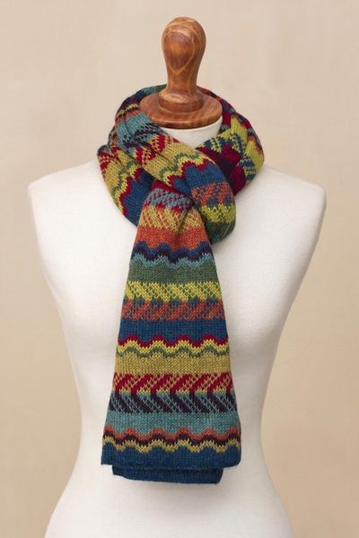 Alternate image for Womens Alpaca Wool Scarf Fresh Winter