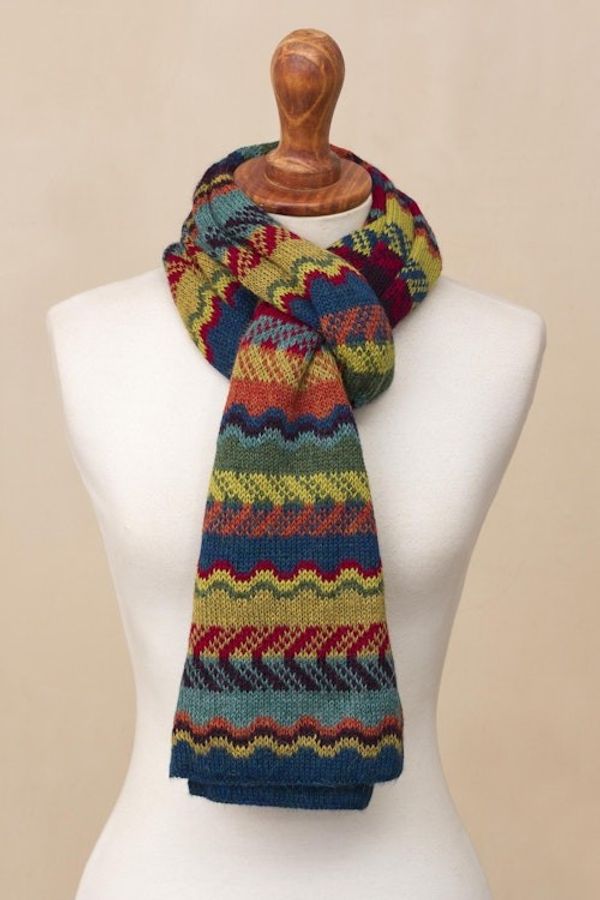 Alternate image for Womens Alpaca Wool Scarf Fresh Winter