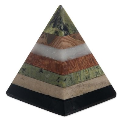 Alternate image for Layered Gemstone Pyramid Sculpture from Peru Spirit Pyramid