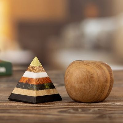 Alternate image for Layered Gemstone Pyramid Sculpture from Peru Spirit Pyramid