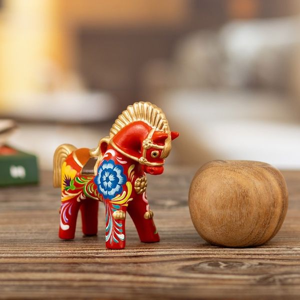 Alternate image for Hand Painted Ceramic Pucara Horse Figurine from Peru Red Pucara Horse
