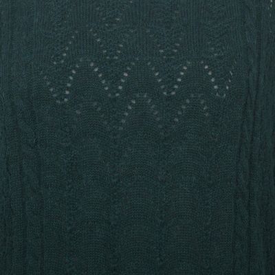 Alternate image for Forest Spruce Teal Baby Alpaca Pullover Sweater Teal Charm