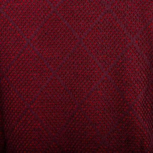Alternate image for Mens Alpaca Blend Sweater in Red and Burgundy Made in Peru Textures  Diamonds