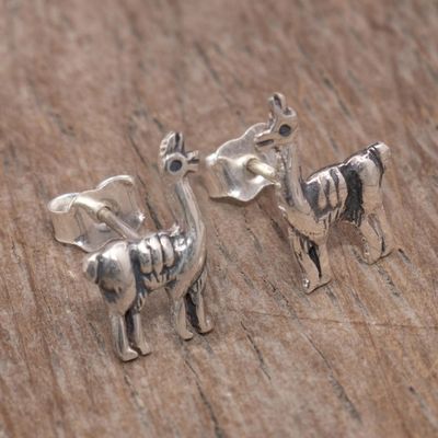 Alternate image for 950 Silver Llama Earrings Llama Trek