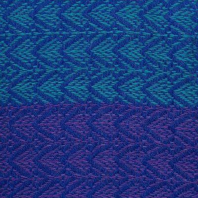 Alternate image for Hand Woven Striped Alpaca Blend Shawl from Peru Serene Glory