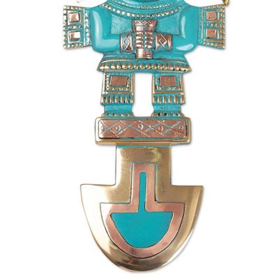 Alternate image for Copper and Bronze Inca Small Wall Art Handcrafted in Peru Inca Tumi