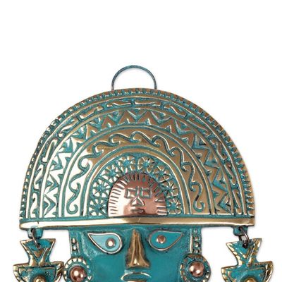 Alternate image for Copper and Bronze Inca Small Wall Art Handcrafted in Peru Inca Tumi