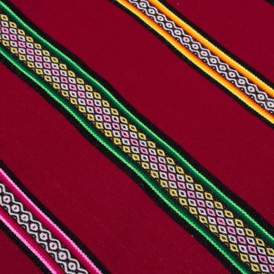 Alternate image for Hand Woven Striped Alpaca Blend Throw Blanket from Peru Cozy Siesta