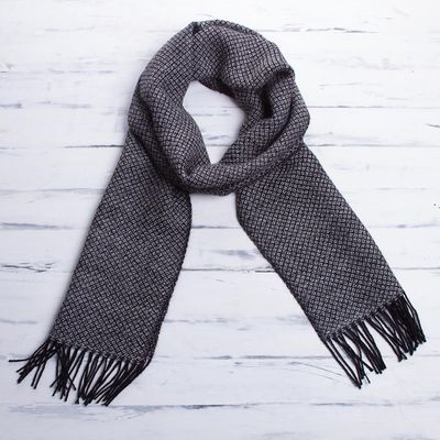 Alternate image for Mens 100 alpaca scarf Huascaran Night