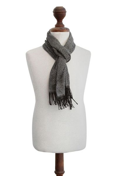 Alternate image for Mens 100 alpaca scarf Huascaran Night