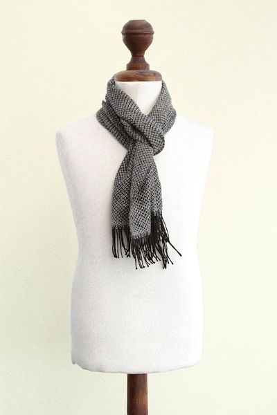 Alternate image for Mens 100 alpaca scarf Huascaran Night