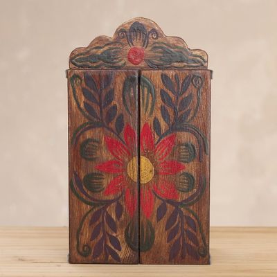 Alternate image for Handmade Folk Art Retablo Sculpture of the Virgen del Carmen Our Lady of Mount Carmel