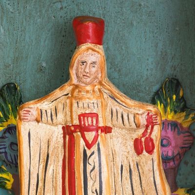 Alternate image for Handmade Folk Art Retablo Sculpture of the Virgen del Carmen Our Lady of Mount Carmel