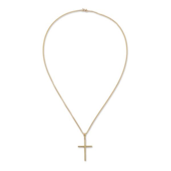 Alternate image for Gold Plated Silver Cross Pendant Necklace from Peru Faith In God