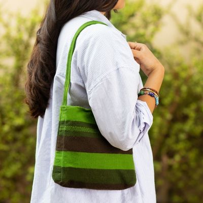Alternate image for Alpaca shoulder bag Green Meadow