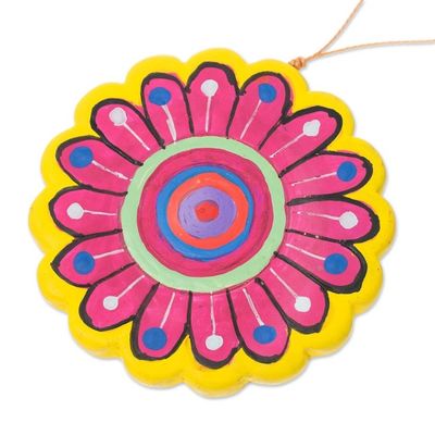 Alternate image for Assorted Hand-Painted Ceramic Ornaments from Peru Set of 4 Multicolored Nature