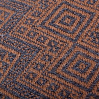 Alternate image for Throw Blanket with Diamond Motifs in Slate and Spice Diamond Embrace