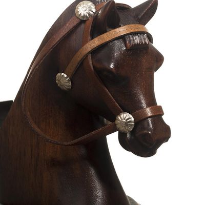Alternate image for Hand Carved Horse Cellphone Holder Indomitable Force
