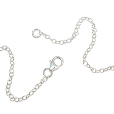 Alternate image for Artisan Crafted Natural Leaf Necklace Natures Gem in Aqua