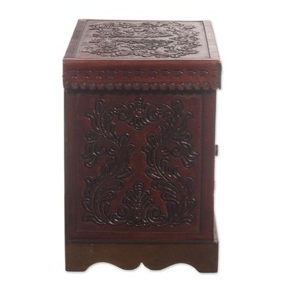Alternate image for Tooled Leather Jewelry Chest from Peru Ancestral Treasure