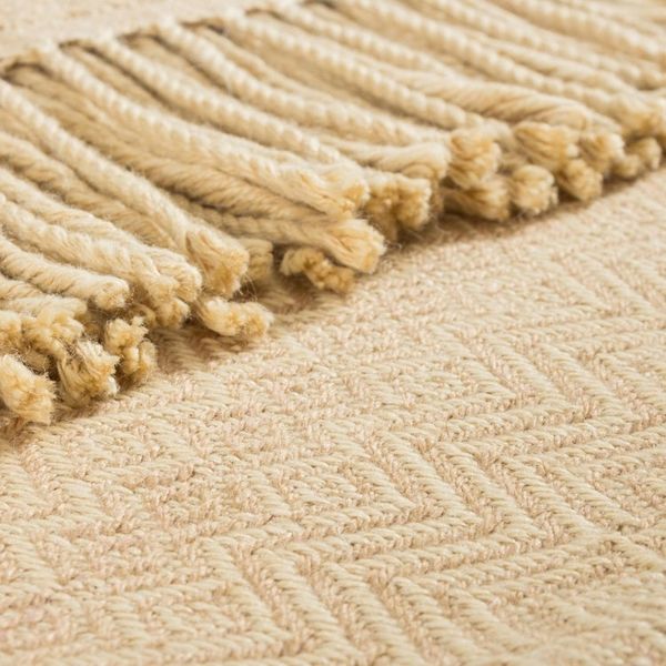 Alternate image for Alpaca Acrylic Blend Throw Blanket in Sand from Peru Sandy Passion