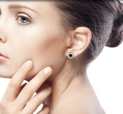 Alternate image for Handmade Sterling Silver Chrysocolla Earrings Cuzco Aura