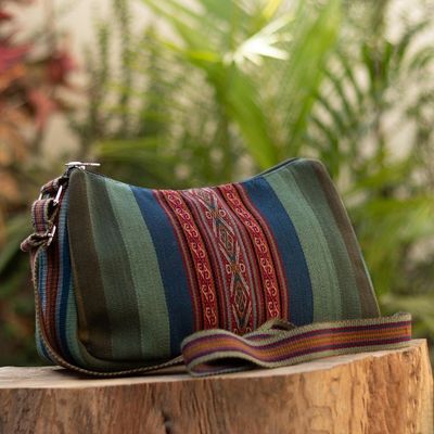 Alternate image for Multicolored Alpaca Shoulder Bag Mists of Cusco