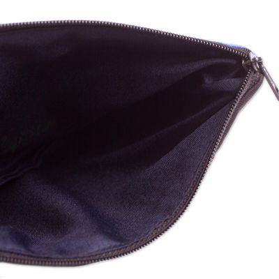 Alternate image for Cotton Applique Folk Art Cosmetic Bag Jungle Friends