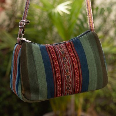 Alternate image for Multicolored Alpaca Shoulder Bag Mists of Cusco