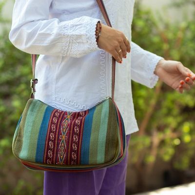 Alternate image for Multicolored Alpaca Shoulder Bag Mists of Cusco