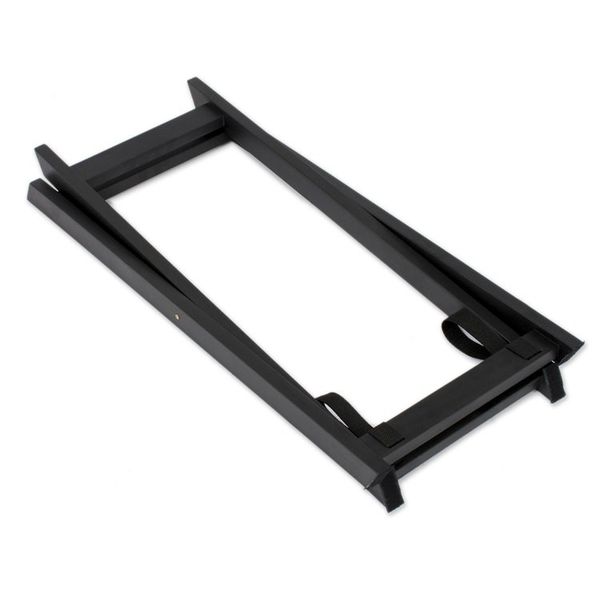 Alternate image for Handmade Reverse Painted Glass Wood Glass Folding Table Scarlet Delight