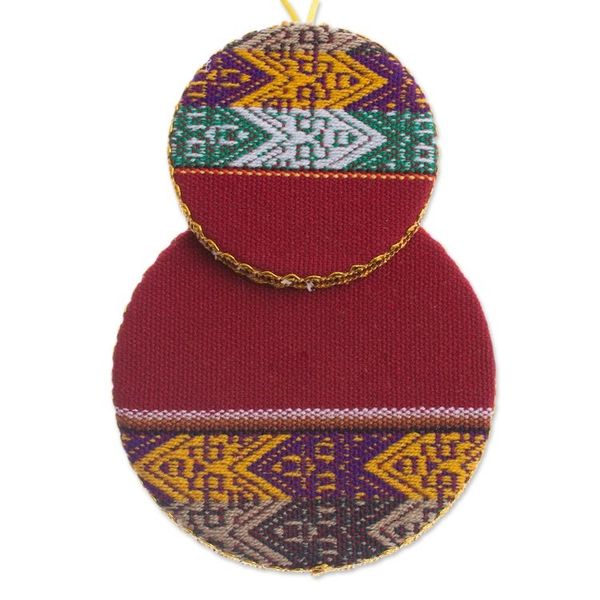 Alternate image for Handmade Fabric Nativity Scene Ornament from Peru Nativity in the Andes