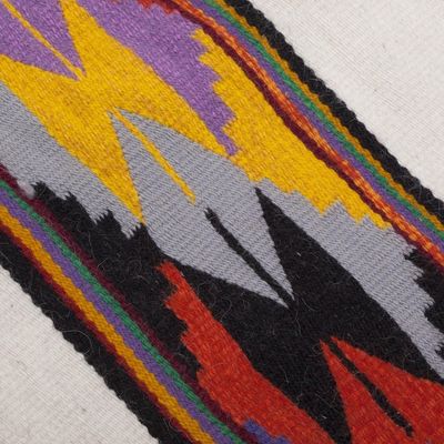 Alternate image for 100 Wool Throw Blanket with Striped Patterns from Peru Dream of the Andes