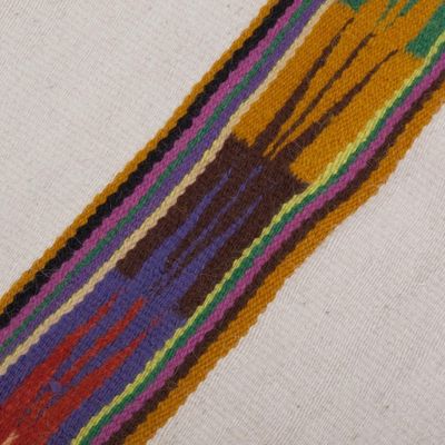 Alternate image for 100 Wool Throw Blanket with Striped Patterns from Peru Dream of the Andes