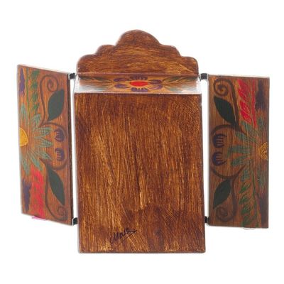 Alternate image for Hand Made Religious Wood Retablo Diorama Andean Folk Art Cross of Lamentation