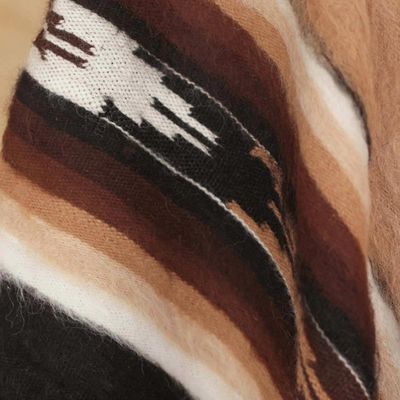 Alternate image for Mens Fair Trade Alpaca Wool Poncho Earth Celebration