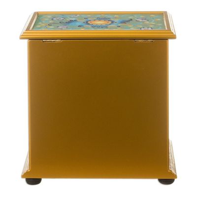 Alternate image for Peruvian Reverse-Painted Glass Jewelry Chest Spring Splendor