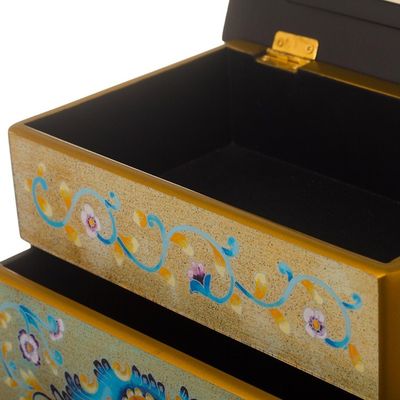 Alternate image for Peruvian Reverse-Painted Glass Jewelry Chest Spring Splendor