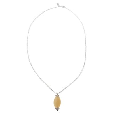 Alternate image for Yellow Onyx and Sterling Silver Pendant Necklace Miraflores Memories