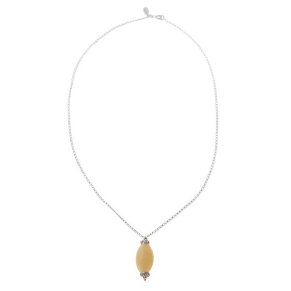 Alternate image for Yellow Onyx and Sterling Silver Pendant Necklace Miraflores Memories