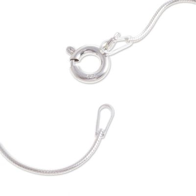 Alternate image for Handmade Peruvian Sterling Silver Heart Necklace  Full of Love