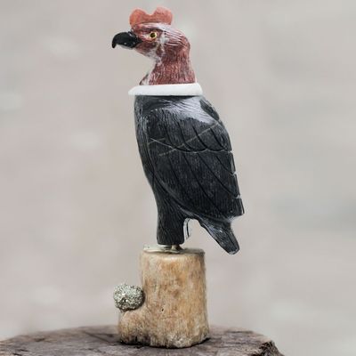 Alternate image for Handcrafted Andean Gemstone Bird Sculpture Andean Condor