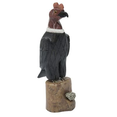 Alternate image for Handcrafted Andean Gemstone Bird Sculpture Andean Condor