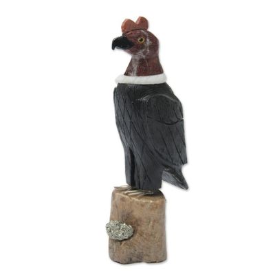 Alternate image for Handcrafted Andean Gemstone Bird Sculpture Andean Condor