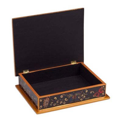 Alternate image for Reverse Painted Glass Jewelry Box Night Flutters
