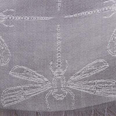 Alternate image for Baby Alpaca and Silk Blend Grey Dragonfly Reversible Scarf Dragonfly in Pearl Grey