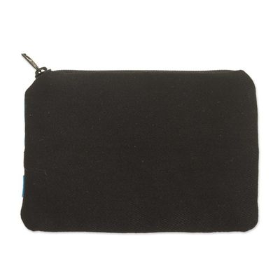 Alternate image for Applique Coin Purse Handmade in Peru A Walk in the Fields